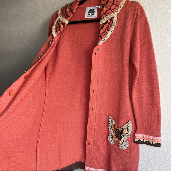 ✨Vintage Storybook Knits | Take Flight Butterfly Embroidered Sequin Cardigan Set - Picture 5 of 16